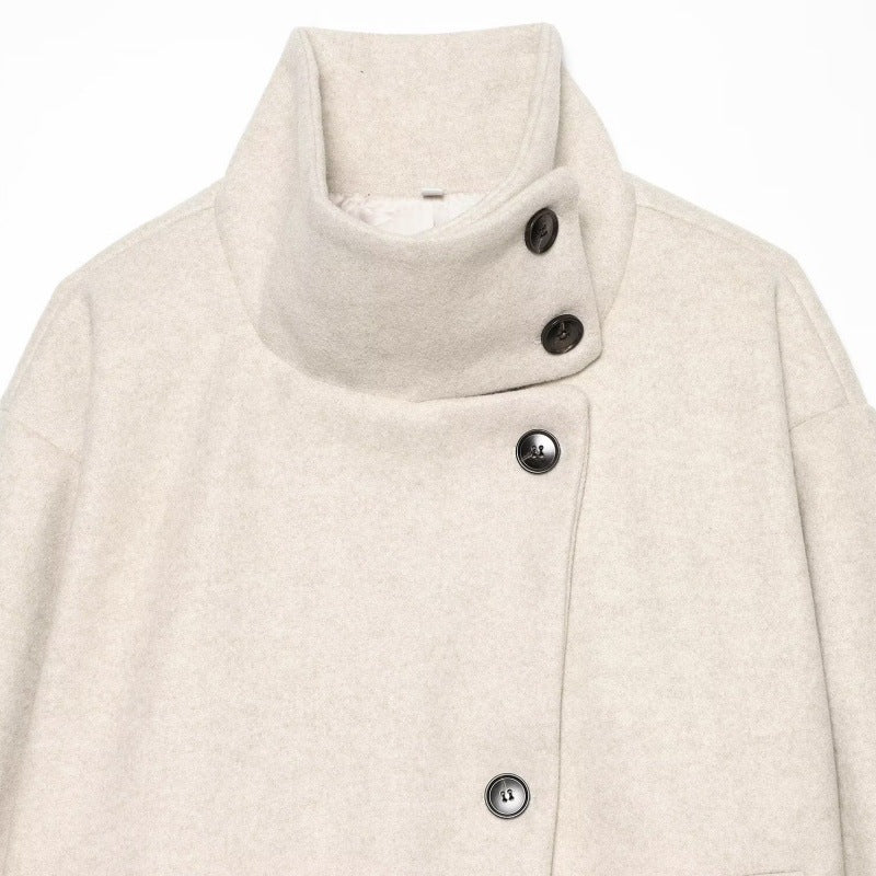 Women's Stand Collar Long Sleeve Jacket