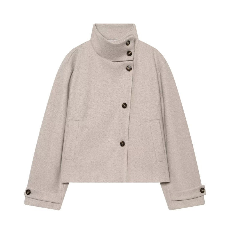 Women's Stand Collar Long Sleeve Jacket