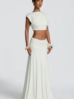 Relaxed Elegant Women Sleeveless Top Skirt Set