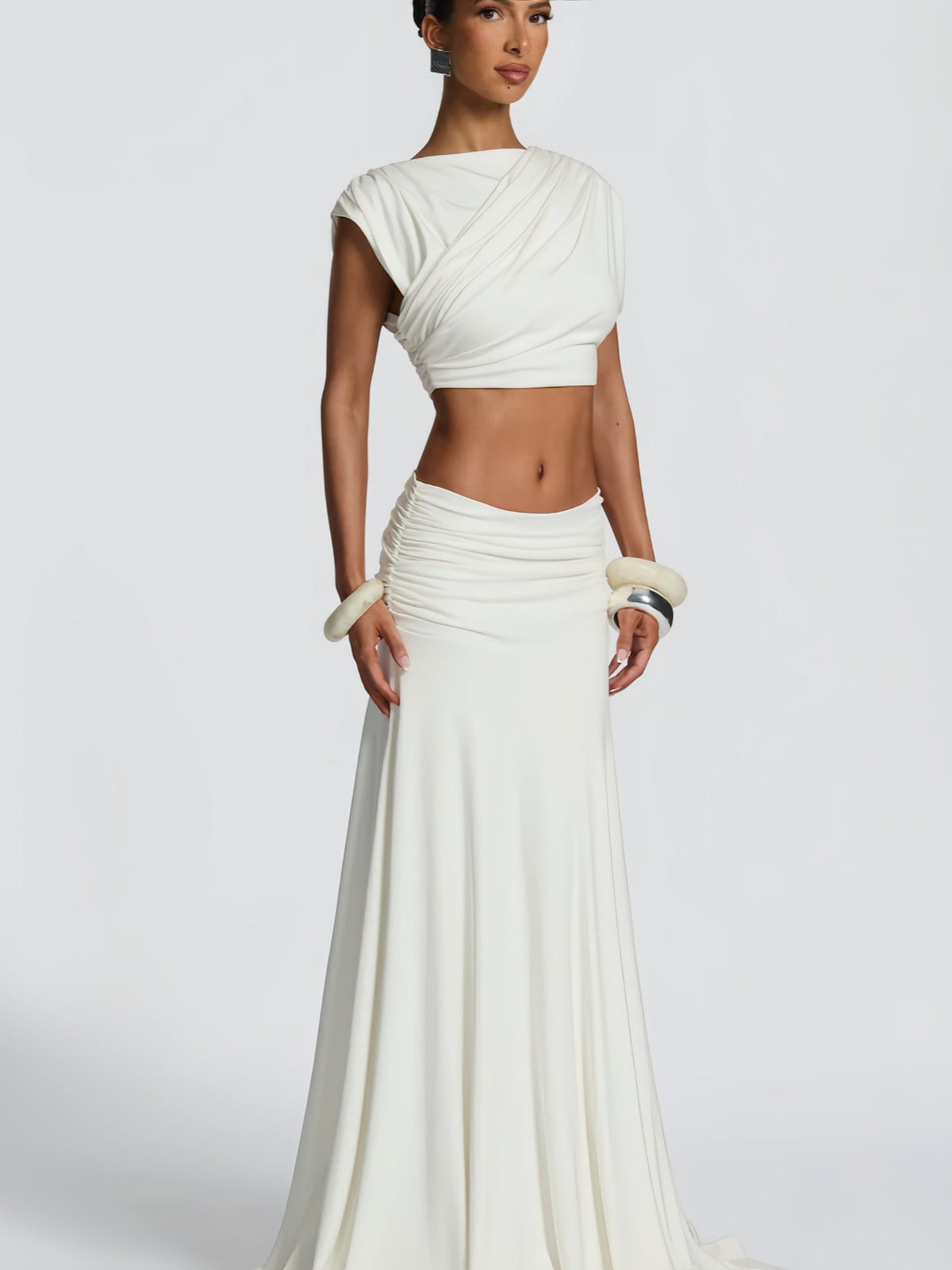 Relaxed Elegant Women Sleeveless Top Skirt Set