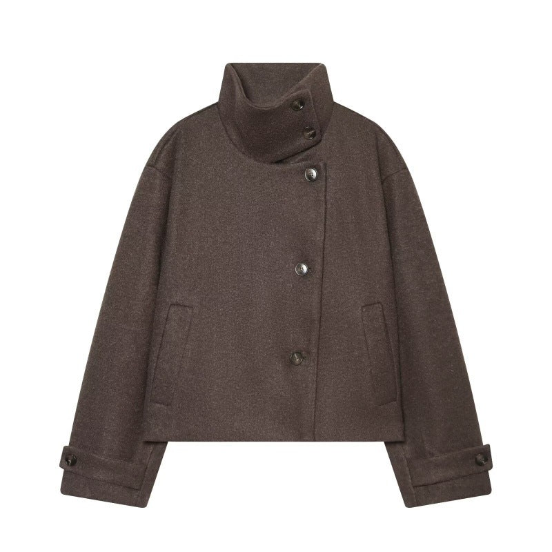 Women's Stand Collar Long Sleeve Jacket