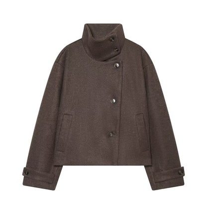 Women's Stand Collar Long Sleeve Jacket