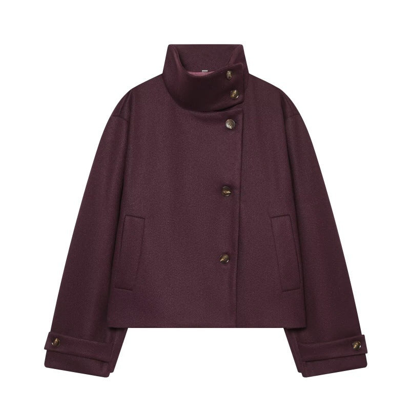 Women's Stand Collar Long Sleeve Jacket