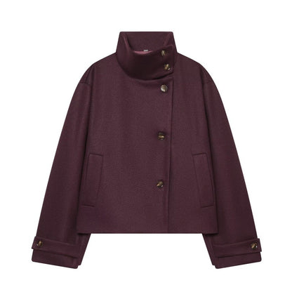 Women's Stand Collar Long Sleeve Jacket